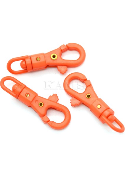 No.96 Stili Turuncu Renkli Plastik Döner Kanca, Örgü Paraşüt Kordon Askı Için (Yurt Dışından)