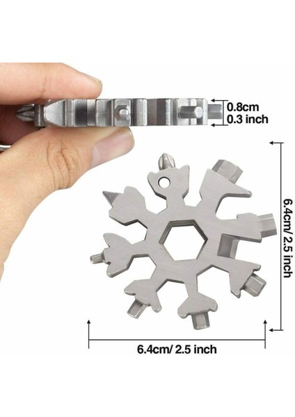 Gümüş Kar Tasarım Anahtarlık Altıgen Tornavida Paslanmaz Çok (Yurt Dışından)