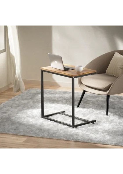 Metal Ayaklı Laptop Sehpası Kahvaltı Masası Çalışma Sehpası
