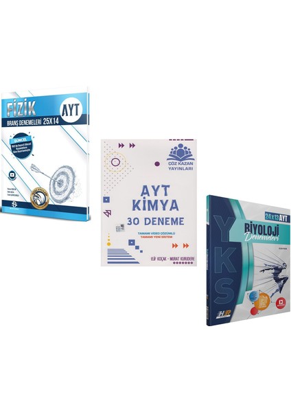 Bilgi Sarmal Ayt Fizik Çöz Kazan Ayt Kimya ve Hız Renk Biyoloji Deneme Seti 3 Kitap