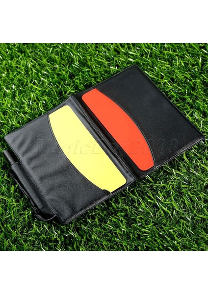 2 Adet Futbol Hakemi Cüzdanı Kırmızı Kart ve Sarı Kart Kalem Defter (Yurt Dışından)