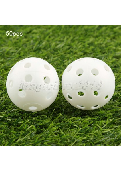 Beyaz Stil 10 Parça Boş Delikli Tasarım Plastik Eğitim Tenis Golf Topları Çapı (Yurt Dışından)