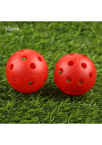 Kırmızı Stil 20 Adet Boş Delikli Tasarım Plastik Eğitim Tenis Golf Topları Çapı (Yurt Dışından)