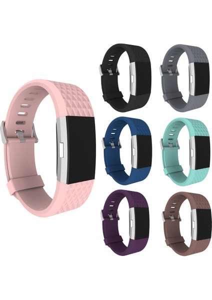 1 Adet Tarzı Çok Renkli Fitbit Charge 2 Için Silikon Saat Kayışı Bileklik Değiştirme Bandı (Yurt Dışından)
