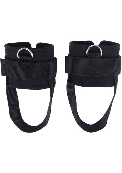 Siyah 2 Adet Ayak Bileği Kayışı Yastıklı D-Halka Ayak Bileziği Fitness Egzersizleri Ağırlıklar Egzersizleri Için (Yurt Dışından) fırsatları