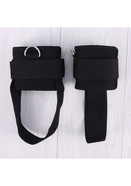 Siyah 2 Adet Spor Salonu Egzersiz Ayak Bileği Kayışı Ağırlık Kaldırma Fitness D Halka Kablo Ek Parça (Yurt Dışından) fırsatları