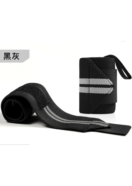 Gri Spor Vücut Geliştirme El Destek Bandajı Ağırlık Kaldırma Barı Kayışı Bandaj Sarma (Yurt Dışından)