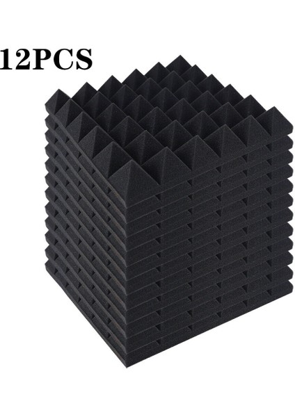 Siyah Akustik Duvar Panelleri Kiremitleri Stüdyo Ses Emici Gürültü Yalıtım Köpük (Yurt Dışından)