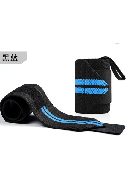 Mavi Spor Vücut Geliştirme El Destek Bandajı Ağırlık Kaldırma Barı Kayışı Bandaj Sarma (Yurt Dışından)