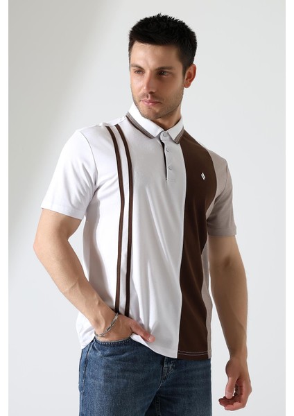 Erkek Çizgili Şerit Detaylı Pamuklu Polo Yaka T-Shirt indirimleri