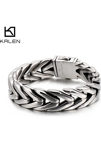 22CM Tarzı Altın Rengi Kalen Punk Yüksek Parlaklıkta Ok Şekilli Bilezik Erkek 22CM Paslanmaz Çelik Bisiklet Zinciri Bilezik Boho Erkek Takı Aksesuarı (Yurt Dışından) modelleri