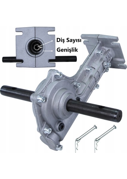 Benzinli Tırpan Akrep Çapalama Aparatı 26 mm 9 Diş + 6’lı Lüks Bahçivan Seti