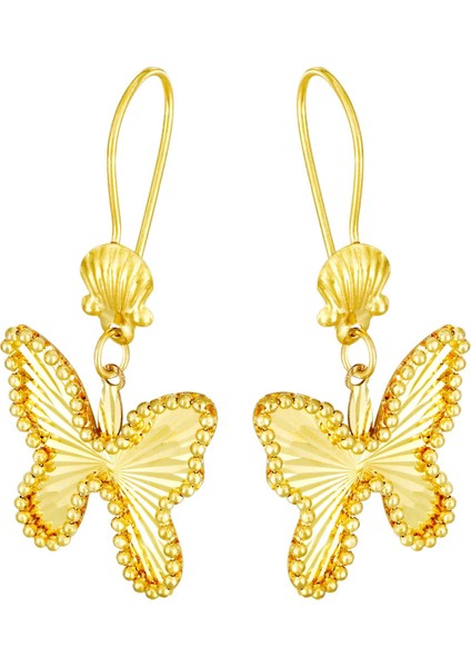 Altın Kelebek Küpe T068998