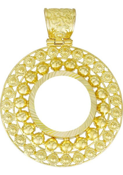 Çeyrek Altın Çerçeve Kolye Ucu T072819