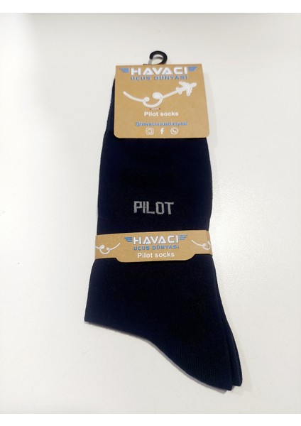 Pilot Işlemeli Bambu Çorap