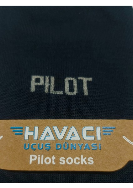 Pilot Işlemeli Bambu Çorap