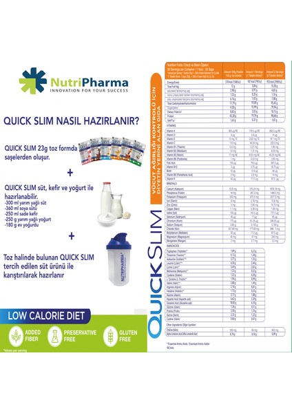 Quick Slim Kavun Aromalı Öğün Tozu-30 Sase