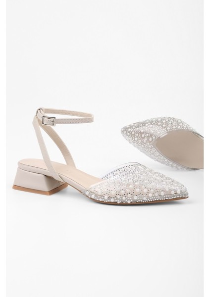 Kadın Rhea Ten Cilt Taşlı Babet modelleri