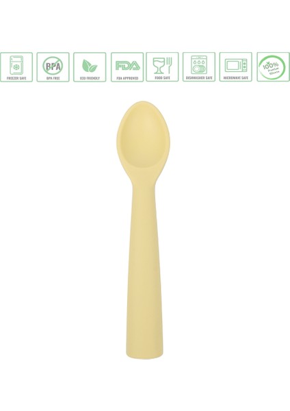 Çocuk Silikon Mama Kaşığı / Sarı Renk