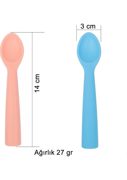 Çocuk Silikon Mama Kaşığı / Sarı Renk