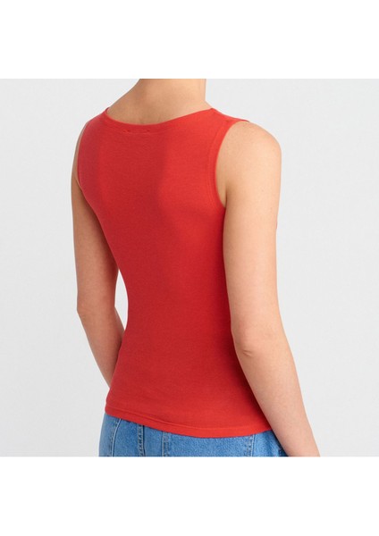 Kayık Yaka Kolsuz Basic Body