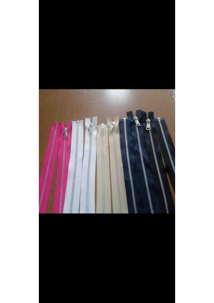 85 cm 5 Adet Karışık Renk Parlak Gümüş Diş 5 No Separe Fermuar