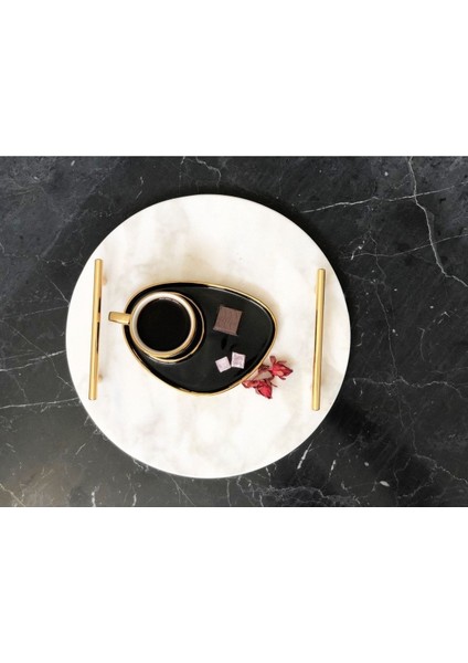 Dekoratıf Beyaz Mermer Sunum Nısan Tepsısı fırsatları