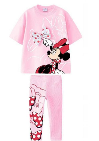 Mnn Ms Fiyonk Detaylı Kız Çocuk Taytlı takım - Pembe fırsatları