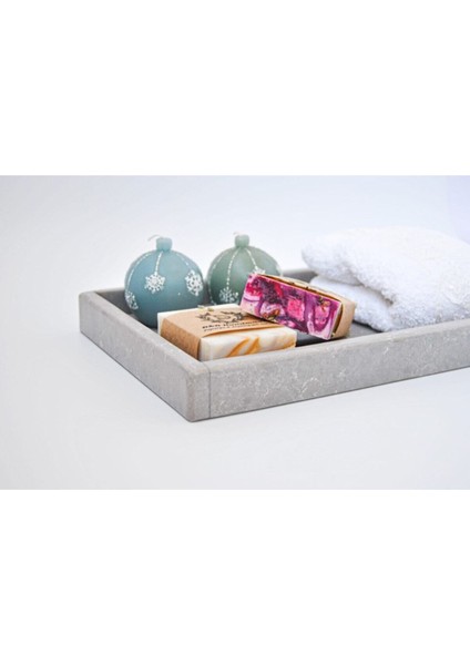 Quartz Tundra Gri Mermer Tepsi & Sunumluk modelleri
