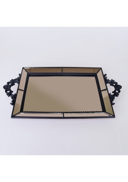 Julia Aynalı Tepsi Siyah