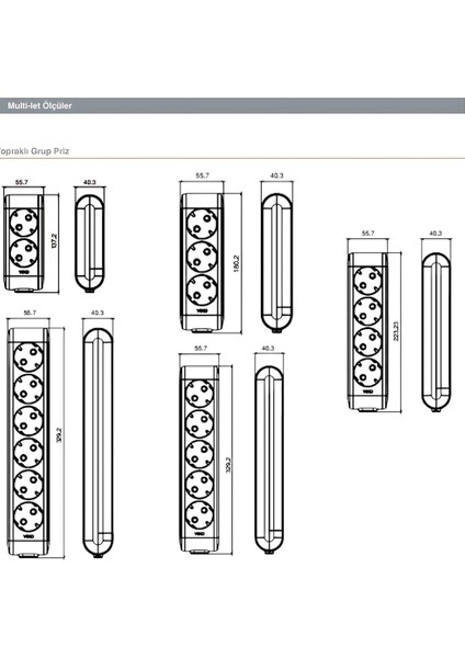 | Altılı Grup Priz, Topraklı - Çocuk Korumalı Çoğaltıcı Priz, 6'lı, 1 M, Siyah fırsatları