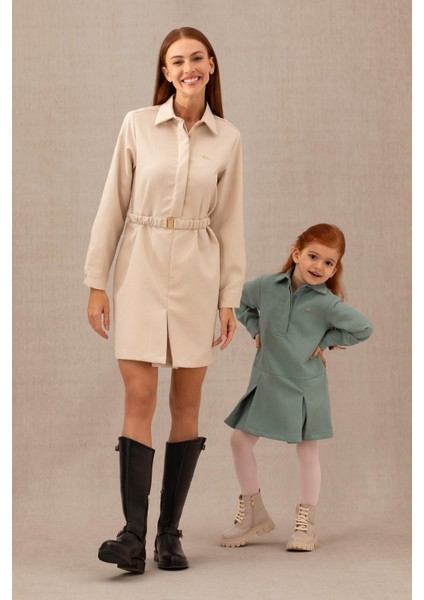 Kız Çocuk Mint Dokuma Elbise 50272711