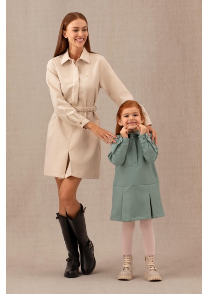 Kız Çocuk Mint Dokuma Elbise 50272711 fiyatları