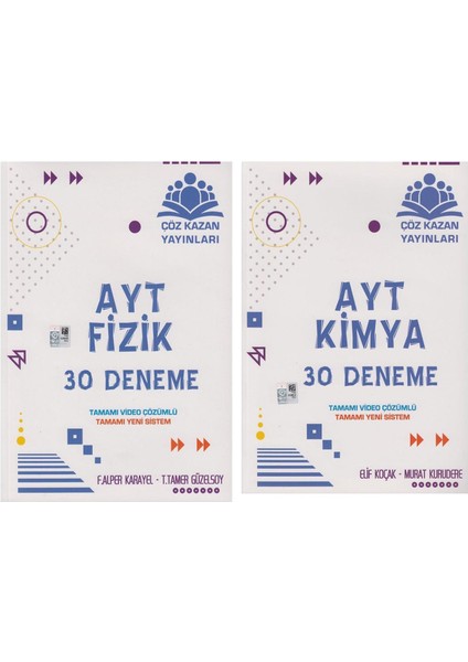 Ayt Fizik ve Kimya Deneme Seti 2 Kitap