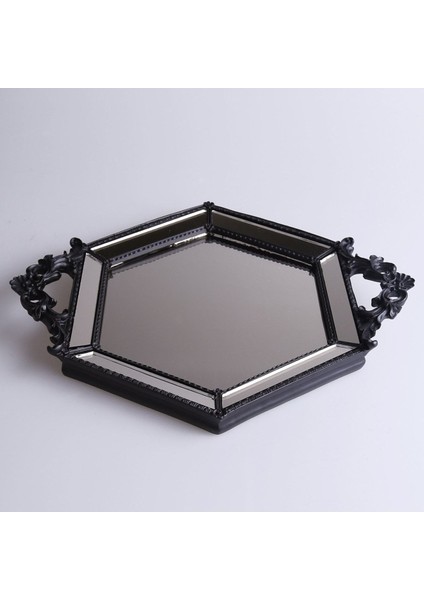 Altıgen Aynalı Tepsi Siyah fiyatları