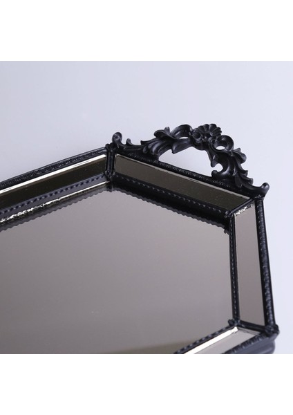 Altıgen Aynalı Tepsi Siyah modelleri