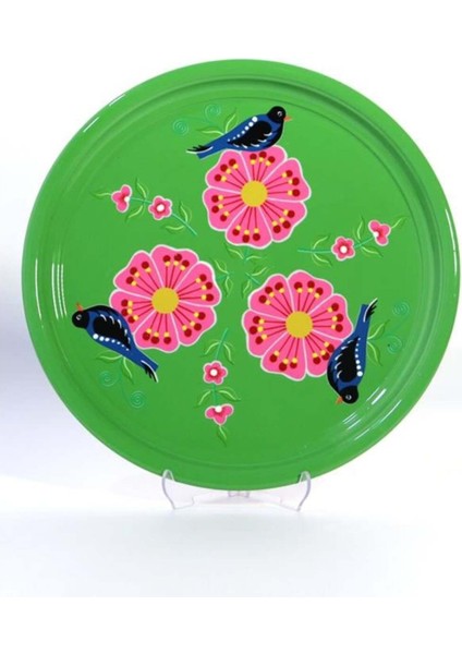 El Boyama Tepsi El Boyama 33 cm Mavi Çiçek fiyatları