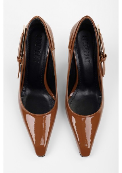 Kadın Myra Taba Rugan Kemer Tokalı Stiletto modelleri