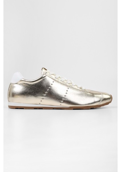 Kadın Taren Altın Parlak Sneaker fırsatları