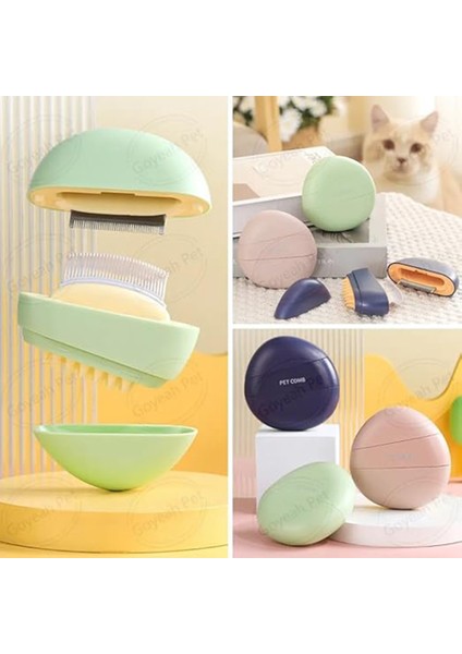 Kedi Bakım Seti Banyo Fırçası 3in1 Evcil Hayvan Temizleme Kiti Masaj Tarağı Seyahat Seti indirimleri