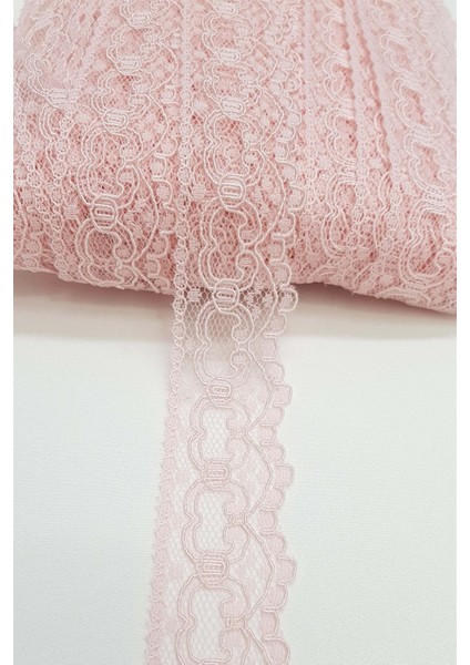 Açık Pembe Kolalı Kuğu Dantel