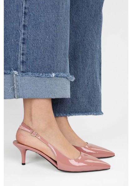 Kadın Estelle Pudra Rugan Stiletto
