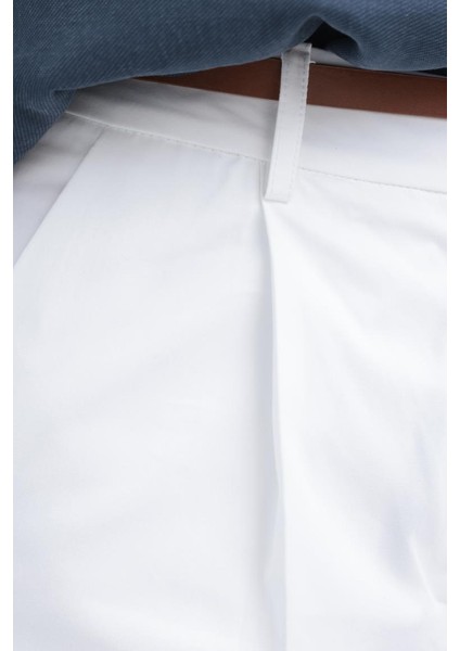 Kemerli Boru Paça Pantolon B77115A0