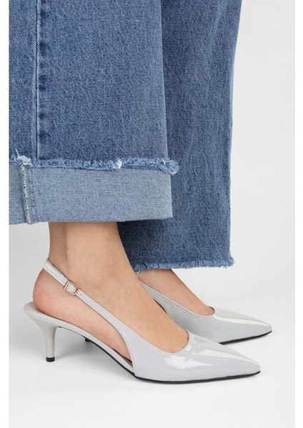 Kadın Estelle Buz Gri Rugan Stiletto