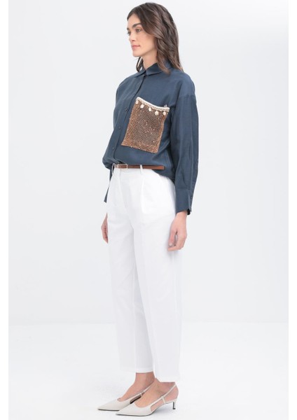 Kemerli Boru Paça Pantolon B77115A0 modelleri