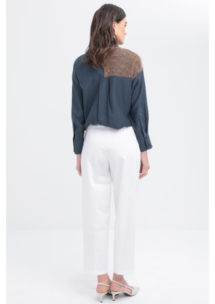 Kemerli Boru Paça Pantolon B77115A0 fırsatları