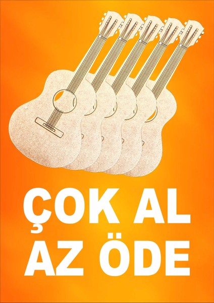 Gitar Boyama Aktivite Sanat Okul Öncesi Anaokulu Kreş Etkinlik 20X45 cm modelleri