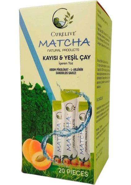 Matcha Çayı Kayısı Aromalı Detox Burner Form Maça Çayı