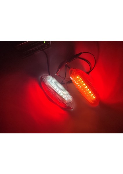 Gabari Balık Sırtı Dorse Lambası Sarı-Kırmızı 12-24 Volt 1 Adet