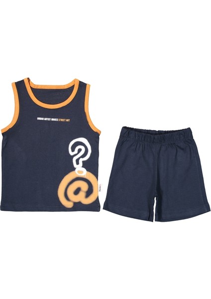 Street Art Baskılı Kolsuz Şortlu Erkek Çocuk Takım